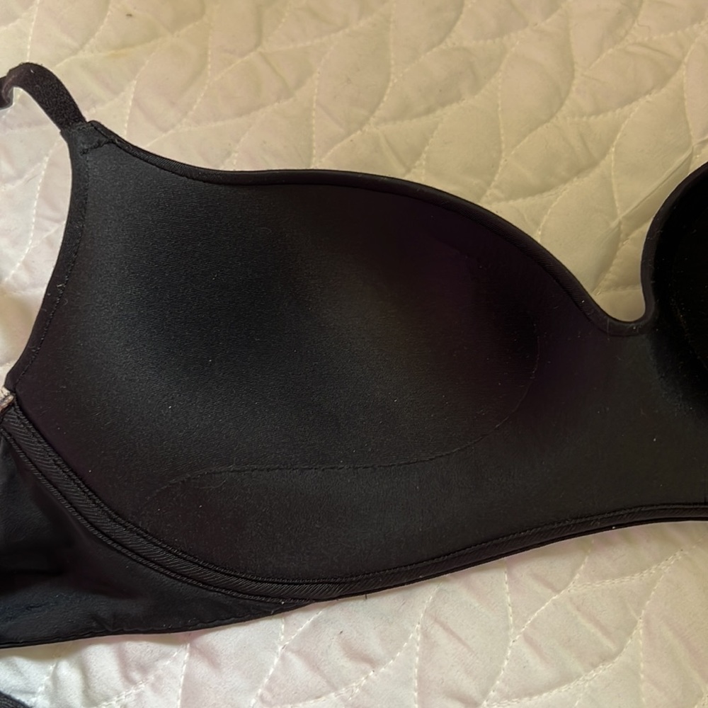 Victoria’s Secret Black & Leopard Print Balconet Bra - Size 34C - Picture 7 of 11